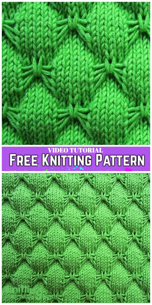 Knit Butterfly Stitch Blanket Free Knitting Pattern -Video Tutorial