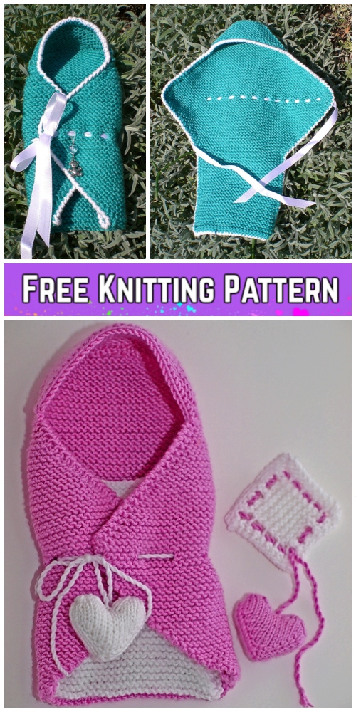 Knit Wrapping Cloth Baby Blanket Free Knitting Pattern