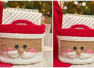 Knit Jolly Santa Basket Free Knitting Pattern Knit Jolly Santa Basket Free Knitting Pattern