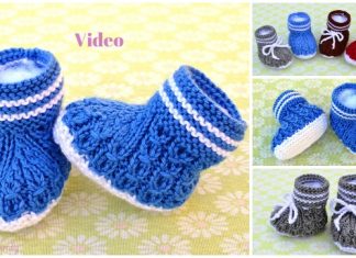 Knit Mock Cables Baby Booties Knitting Pattern – Video Knit Mock Cables Baby Booties Knitting Pattern - Video