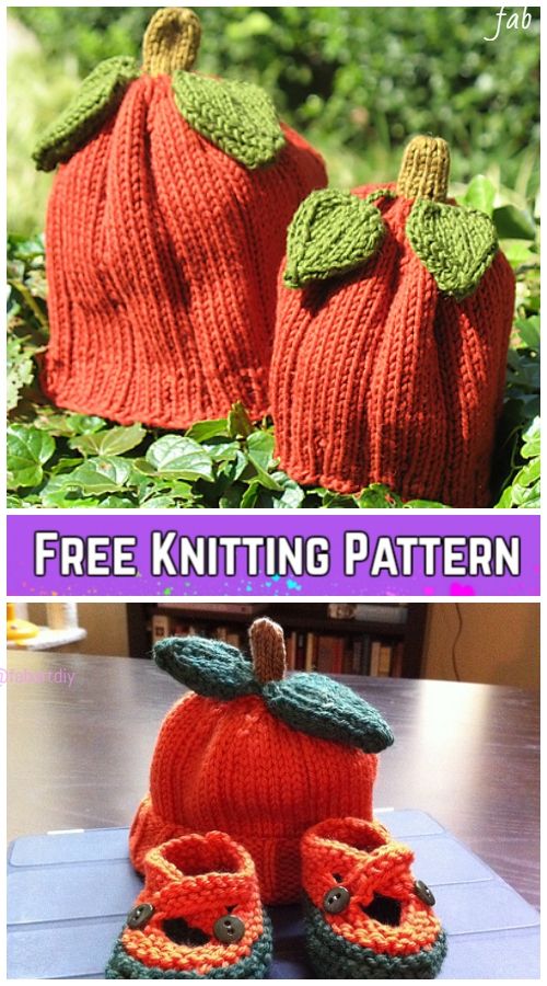 Knit Pumpkin Hat Free Knitting Patterns