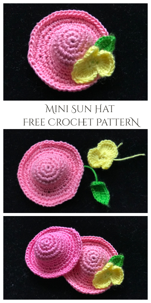 Mini Sun Hat Free Crochet Pattern