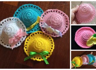 Mini Sun Hat Free Crochet Pattern + Video Mini Sun Hat Free Crochet Pattern + Video
