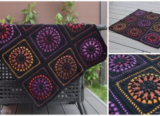 Stained Glass Lantern Square Blanket Crochet Pattern Stained Glass Lantern Square Blanket Crochet Pattern