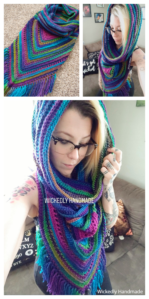 Wild Oleander Hooded Scarf *Made To Order*
