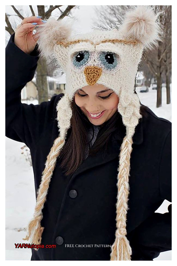 Owl Be Warm Hat Free Crochet Pattern