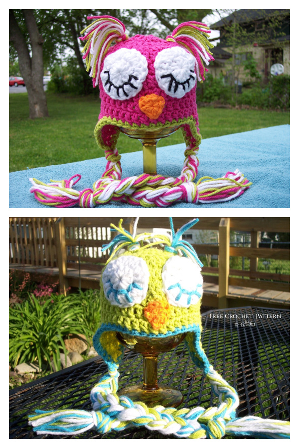 Sleeping Owl Hat Free Crochet Pattern