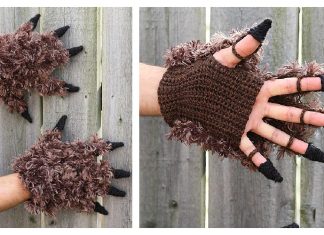 Beast Costume Gloves Free Crochet Pattern – Video Beast Costume Gloves Free Crochet Pattern + Video
