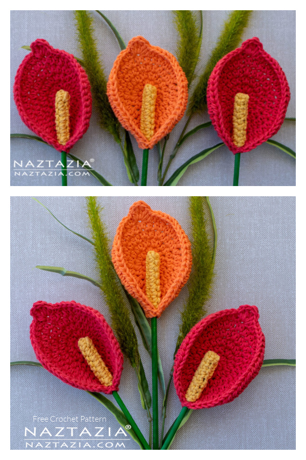 Calla Lily Flower Bouquet Free Crochet Pattern + Video