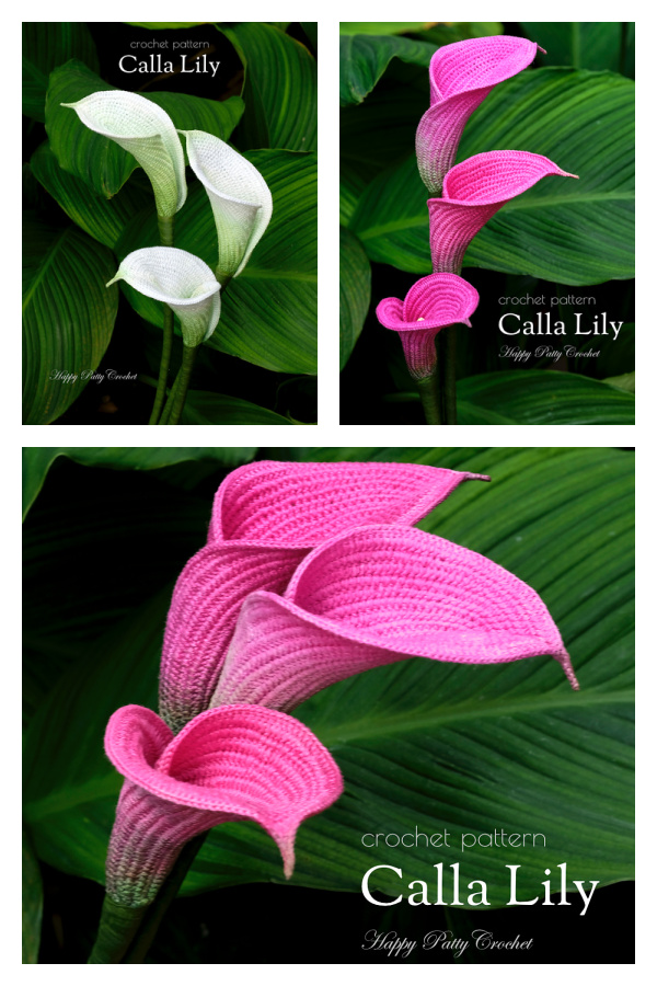 Calla Lily Flower Bouquet Crochet Patterns