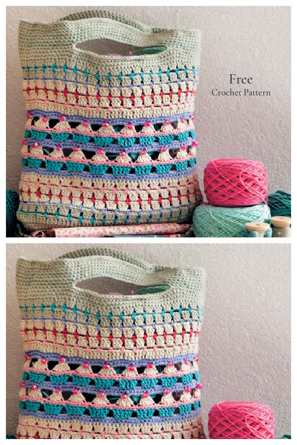 Cupcake Stitch Muffin Bag Free Crochet Pattern