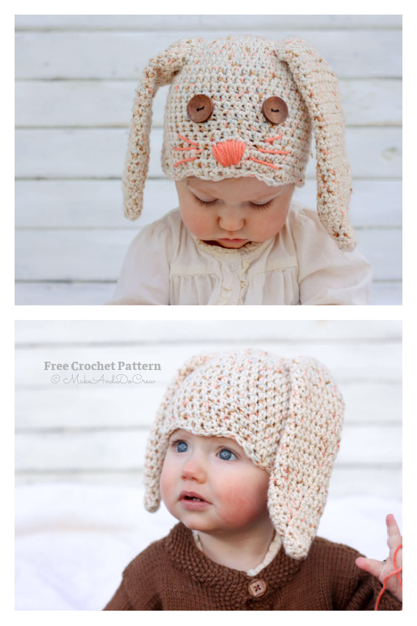 "Little Bunny Foo Foo" Bunny Hat Free Crochet Pattern