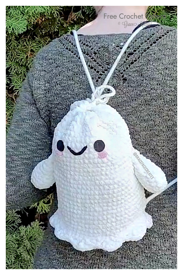 Ghost Friend Backpack Free Crochet Pattern