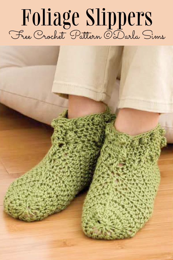 Foliage Slippers Free Crochet Patterns