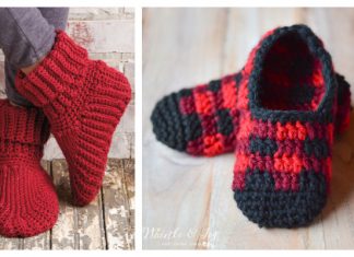 Christmas Women Holiday Slippers Free Crochet Patterns Women Christmas Slippers Free Crochet Patterns