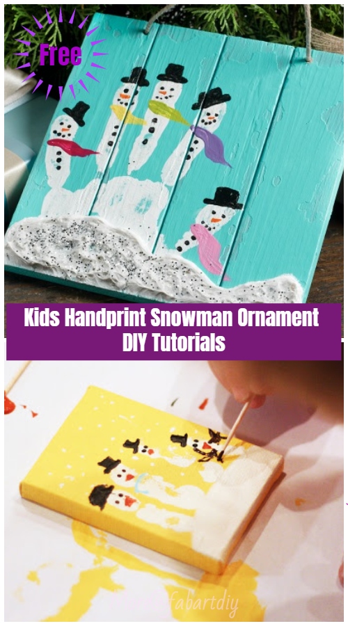 Christmas Craft: Kids Handprint Snowman Ornament DIY Tutorials