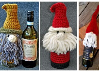 Christmas Gnome Bottle Cozy Free Crochet Patterns Christmas Gnome Bottle Cozy Free Crochet Patterns