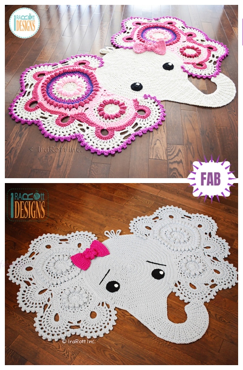 Fabulous Crochet Elephant Rug Crochet Pattern 