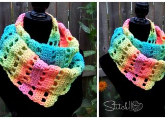 Crochet Jumping Retro Infinity Scarf Free Crochet Pattern Crochet Jumping Retro Infinity Scarf Free Crochet Pattern