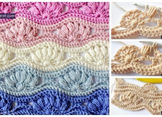Crochet Wave Puff Shell Stitch Free Crochet Pattern Crochet Wave Puff Shell Stitch Free Crochet Pattern