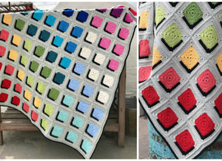 Double A Design Granny Square Blanket Crochet Free Pattern Double A Design Granny Square Blanket Crochet Free Pattern