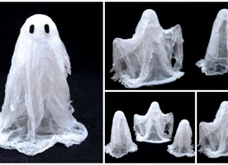 Easy Floating Cheesecloth Ghost DIY Tutorial for Halloween Decor Easy Floating Cheesecloth Ghost DIY Tutorial for Halloween Decor