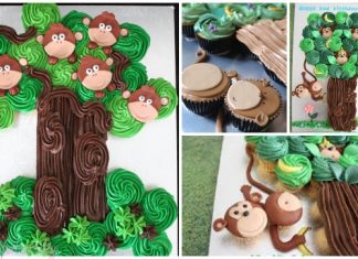 Fun Monkey Pull Apart Cupcake Cake DIY Tutorial Fun Pull Apart Monkey Cupcake Cake DIY Tutorial