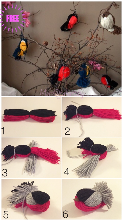 Kids Craft: Fun Yarn Birds DIY Tutorial - Video