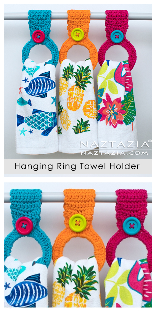 Hidden Hanging Ring Towel Holder Free Crochet Patterns + Video