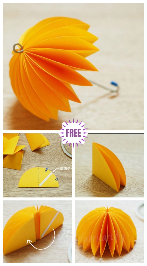 Kids Craft Easy Origami Paper Umbrella DIY Tutorial