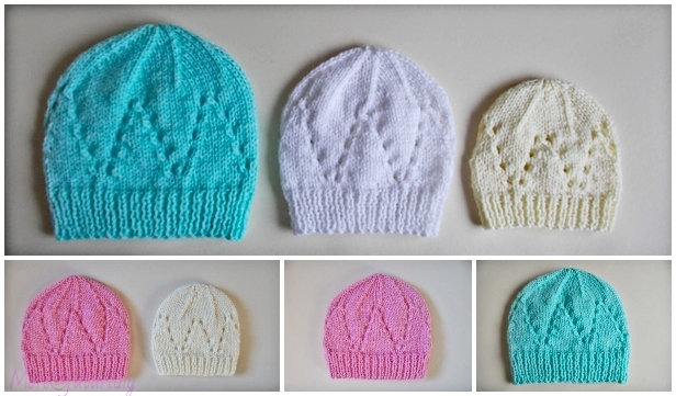 Knit Eyelet Baby Hat Free Knitting Patterns