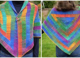 Garter Stitch Knit Ten Stitch Triangle Shawl Free Knitting Pattern Knit Ten Stitch Triangle Shawl Free Knitting Pattern