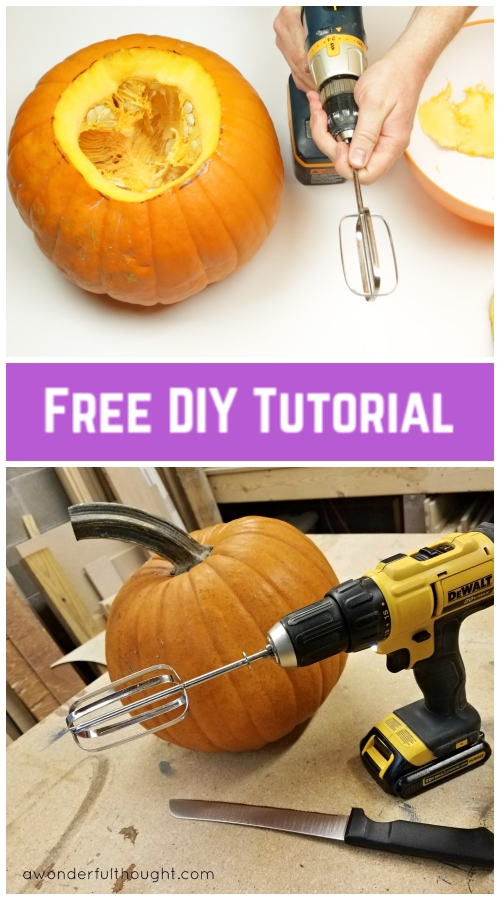 Pixie Tinkerbell Pumpkin Carving DIY Tutorial with Tips to Clean Your Pumpkin fast