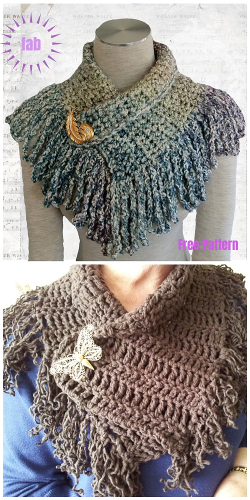  Super Quick and Easy Scarflette Free Crochet Pattern