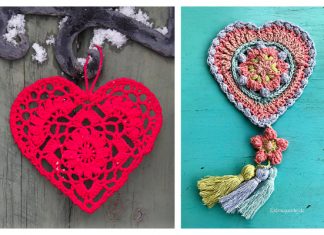 Valentine Heart Ornament Free Crochet Patterns Valentine Heart Ornament Free Crochet Patterns