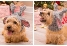 Christmas Reindeer Greyhound Snood Free Crochet Pattern Christmas Doggie Deer Snood Free Crochet Pattern