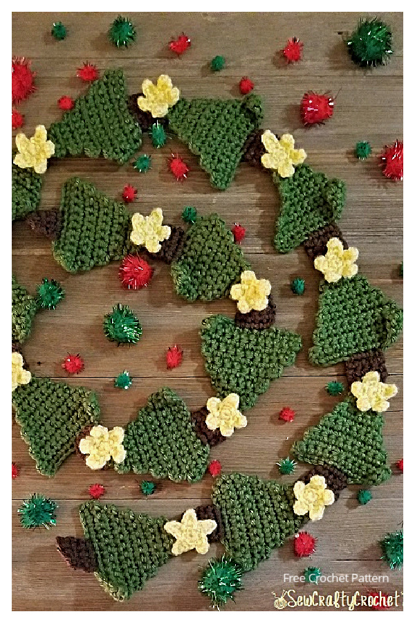 Christmas Tree Scarf Free Crochet Patterns