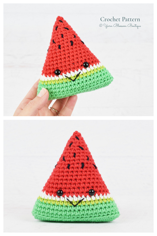 Crochet Watermelon Slice Amigurumi Patterns