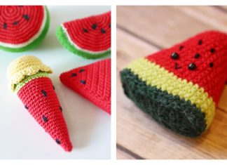 Crochet Watermelon Toy Amigurumi Free Patterns & Paid Crochet Watermelon Toy Amigurumi Free Patterns