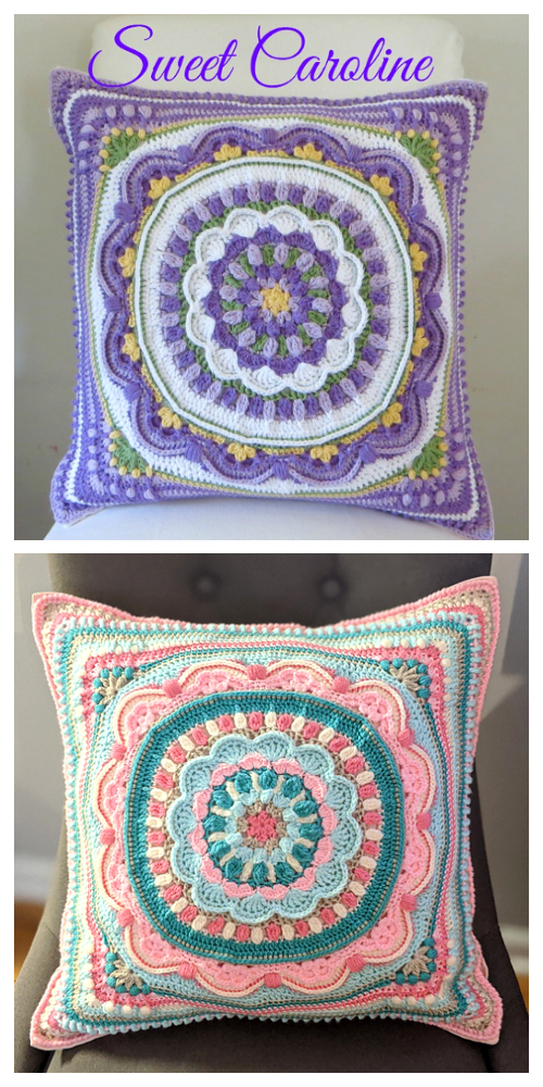 Sweet Caroline Flower Square Free Crochet Pattern 