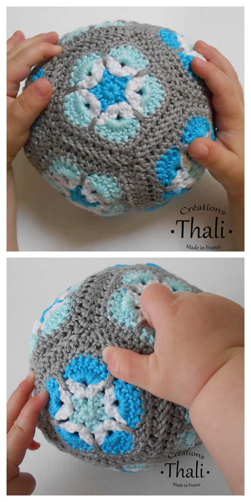 African Flower Ball Free Crochet Patterns