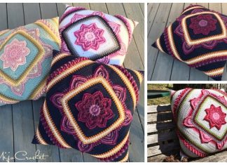 Boom Flower Square Pillow Free Crochet Patterns CAL Crochet In Boom Flower Square Free Crochet Pattern