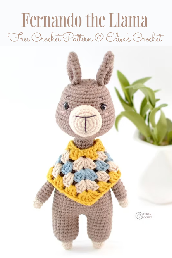 Crochet Fernando the Llama Amigurumi Free Patterns
