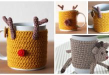 Crochet Reindeer Cup Cozy Free Crochet Patterns Crochet Reindeer Cup Cozy Free Crochet Patterns