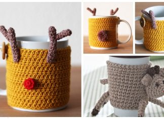 Crochet Reindeer Cup Cozy Free Crochet Patterns Crochet Reindeer Cup Cozy Free Crochet Patterns