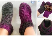 Crochet Star Gazer’s Slipper Socks, Mittens & Cowl Set Free Crochet Patterns Crochet Star Gazer’s Slipper Socks & Mittens Set Free Crochet Patterns