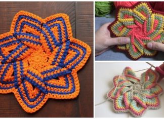 Crochet Swirl Flower Potholder Free Crochet Patterns – Video Crochet Swirl Flower Potholder Free Crochet Patterns - Video
