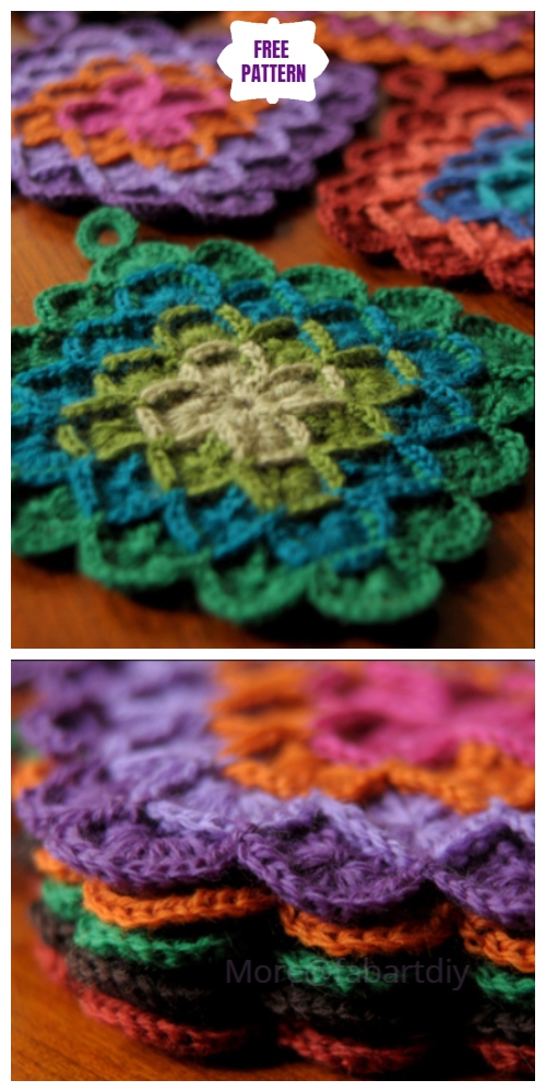 Crochet Wool Eater Potholder Free Crochet Pattern