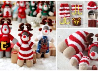 DIY Sock Reindeer Free Sew Pattern & Tutorial DIY Sock Reindeer Free Sew Pattern & Tutorial