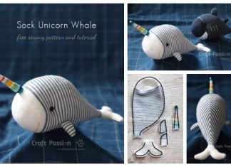 DIY Sock Unicorn Whale Free Sewing Pattern DIY Sock Unicorn Whale Free Sewing Pattern & Tutorial